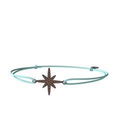 Kutup Yıldızı Bileklik - Dumanlı kuvars 925 ayar siyah rodyum kaplama gümüş bileklik #hkitfi