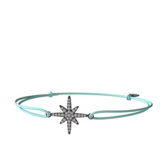 Kutup Yıldızı Bileklik - Swarovski 925 ayar siyah rodyum kaplama gümüş bileklik #pma2ca