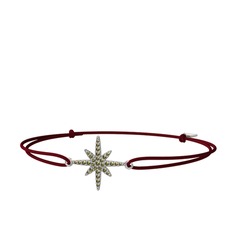 Peridot 18 ayar beyaz altın bileklik