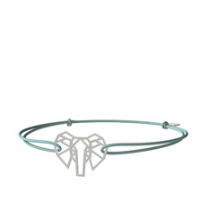 Origami Fil Bileklik - 14 ayar beyaz altın bileklik #13maxt8