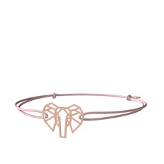 Origami Fil Bileklik - 925 ayar rose altın kaplama gümüş bileklik #xb394e