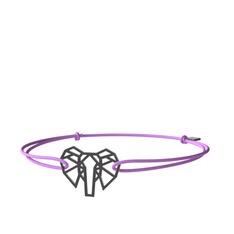 Origami Fil Bileklik - 925 ayar siyah rodyum kaplama gümüş bileklik #yf582q