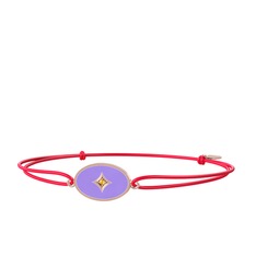 Sitrin 8 ayar rose altın bileklik (Menekşe mineli)