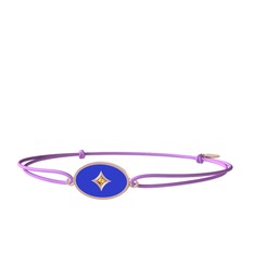 Sitrin 18 ayar rose altın bileklik (Lacivert mineli)