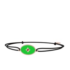Garnet 8 ayar rose altın bileklik (Yeşil mineli)