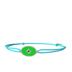 Lab safir 8 ayar rose altın bileklik (Yeşil mineli)