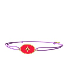 Garnet 18 ayar altın bileklik (Kırmızı mineli)