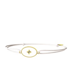 Amara Bileklik - Beyaz zirkon 8 ayar altın bileklik (Beyaz mineli) #1t9znti