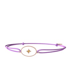 Amara Bileklik - Sitrin 14 ayar rose altın bileklik (Beyaz mineli) #1utmoue