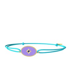 Lab safir 18 ayar altın bileklik (Menekşe mineli)