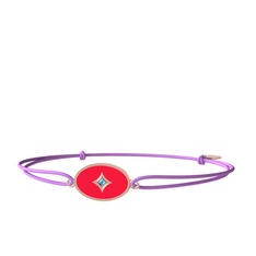 Amara Bileklik - Akuamarin 18 ayar rose altın bileklik (Kırmızı mineli) #6cinz0