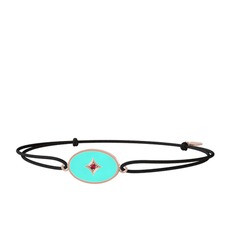 Garnet 18 ayar rose altın bileklik (Turkuaz mineli)