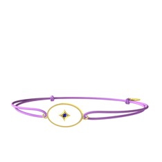 Amara Bileklik - Lab safir 18 ayar altın bileklik (Beyaz mineli) #snrr4x