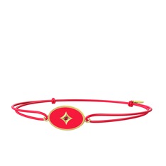 Garnet 8 ayar altın bileklik (Kırmızı mineli)