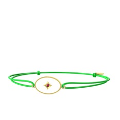 Amara Bileklik - Rodolit garnet 18 ayar altın bileklik (Beyaz mineli) #zrt6td