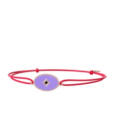 Amara Bileklik - Siyah zirkon 18 ayar rose altın bileklik (Menekşe mineli) #zz4n5d