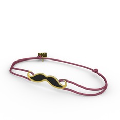 14 ayar altın bileklik (Siyah mineli)