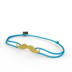 Bıyık Bileklik - 8 ayar altın bileklik (şeffaf mineli) #1xs6oj4