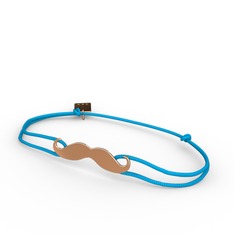 Bıyık Bileklik - 18 ayar rose altın bileklik (şeffaf mineli) #3hphi5