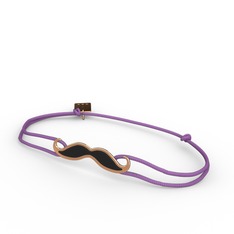 8 ayar rose altın bileklik (Siyah mineli)