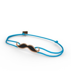 8 ayar rose altın bileklik (Siyah mineli)