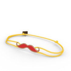 8 ayar rose altın bileklik (Kırmızı mineli)