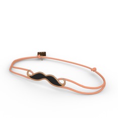 8 ayar rose altın bileklik (Siyah mineli)