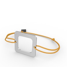 Kare Bileklik - 14 ayar beyaz altın bileklik #1cbp1i8