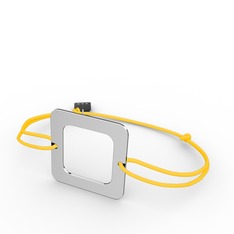 Kare Bileklik - 14 ayar beyaz altın bileklik #i3ymm6