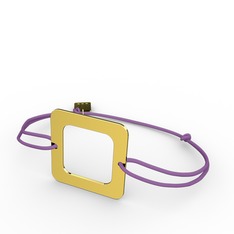 Kare Bileklik - 925 ayar altın kaplama gümüş bileklik #r16qel