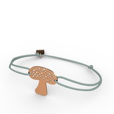 Mantar Bileklik - 925 ayar rose altın kaplama gümüş bileklik #1841g3e