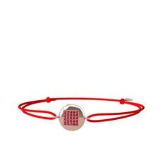 Rodolit garnet 14 ayar rose altın bileklik
