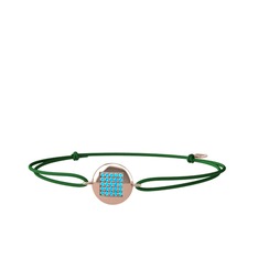 Lida Kare Bileklik - Akuamarin 14 ayar rose altın bileklik #18af2jx