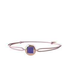 Lab safir 925 ayar rose altın kaplama gümüş bileklik
