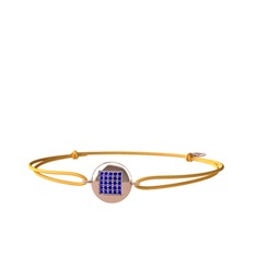Lab safir 925 ayar rose altın kaplama gümüş bileklik