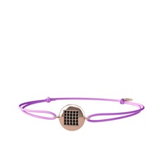 Siyah zirkon 925 ayar rose altın kaplama gümüş bileklik