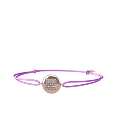 Lida Kare Bileklik - Swarovski 14 ayar rose altın bileklik #1grld6