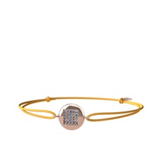 Lida Kare Bileklik - Pırlanta 14 ayar rose altın bileklik (0.22 karat) #1i8grux