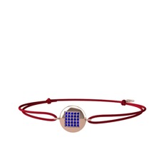 Lida Kare Bileklik - Lab safir 18 ayar rose altın bileklik #1k45hxq