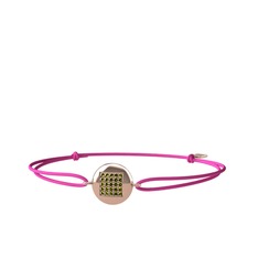 Lida Kare Bileklik - Peridot 8 ayar rose altın bileklik #1riq3ni