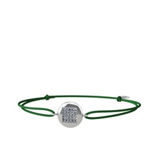 Lida Kare Bileklik - Pırlanta 18 ayar beyaz altın bileklik (0.22 karat) #1tl2tio