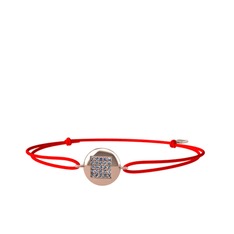 Lida Kare Bileklik - Pırlanta 925 ayar rose altın kaplama gümüş bileklik (0.22 karat) #1vtwxfc