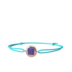 Lab safir 925 ayar rose altın kaplama gümüş bileklik