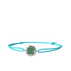 Lida Kare Bileklik - Yeşil kuvars 8 ayar beyaz altın bileklik #1xrnnrt