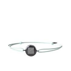 Lida Kare Bileklik - Swarovski 925 ayar siyah rodyum kaplama gümüş bileklik #251w2y