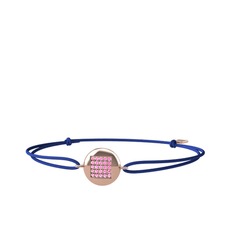 Pembe kuvars 925 ayar rose altın kaplama gümüş bileklik