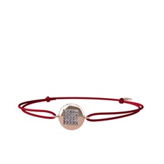 Lida Kare Bileklik - Pırlanta 925 ayar rose altın kaplama gümüş bileklik (0.22 karat) #cbrefa