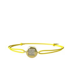 Lida Kare Bileklik - Swarovski 925 ayar altın kaplama gümüş bileklik #exnbqa