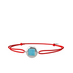 Lida Kare Bileklik - Akuamarin 18 ayar beyaz altın bileklik #gorxh3