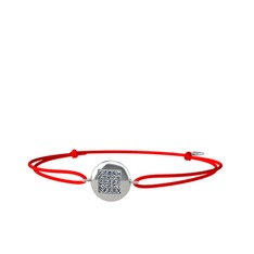 Lida Kare Bileklik - Pırlanta 8 ayar beyaz altın bileklik (0.22 karat) #k4hw1f